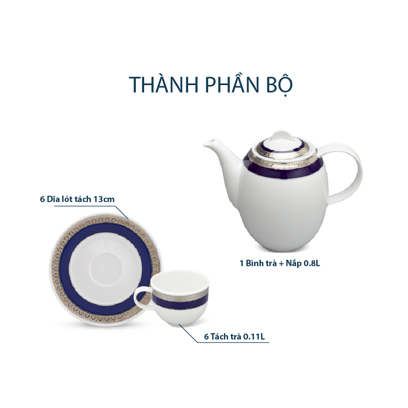 Bộ trà cao 0.8 L - Sago - Thiên Tuế Xanh