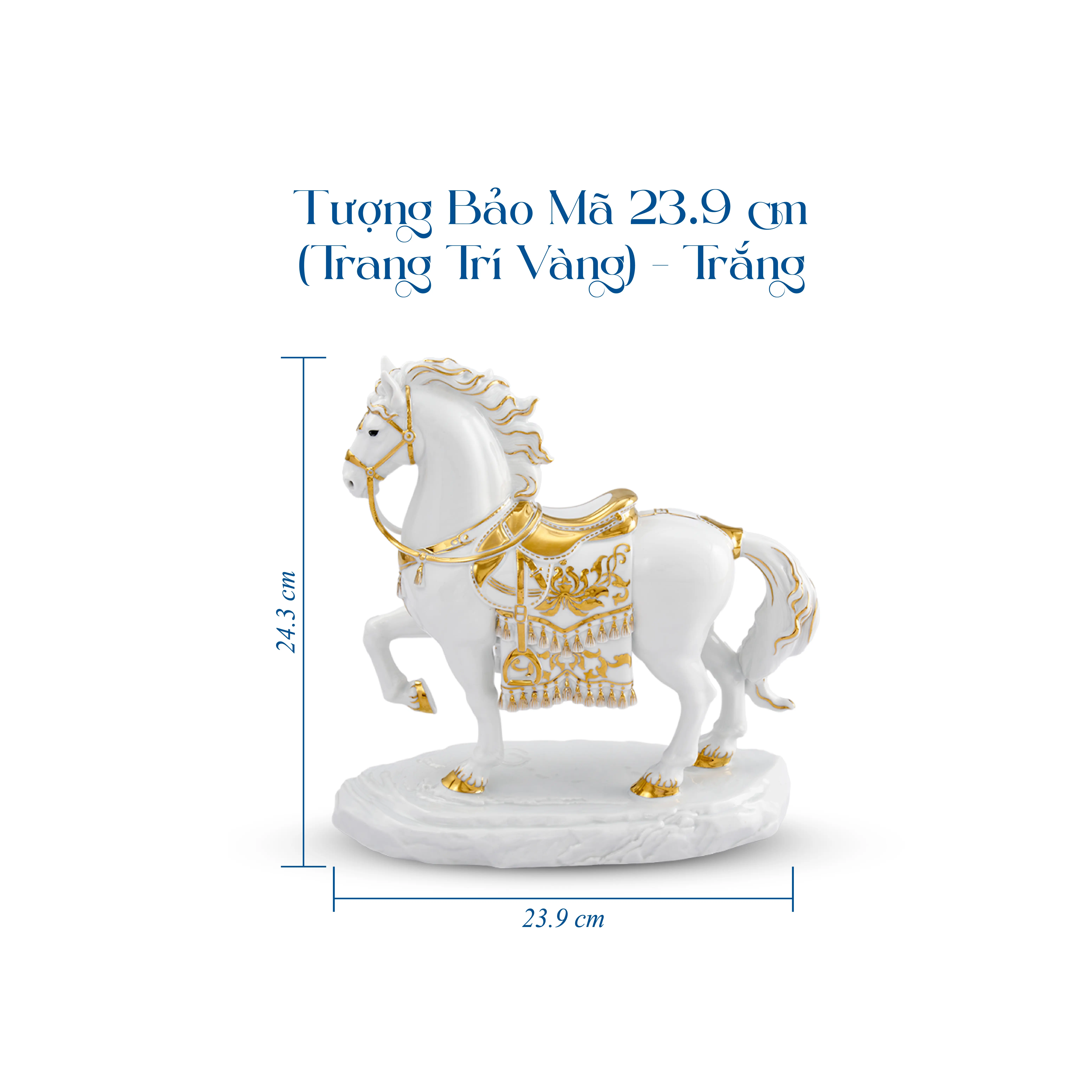 Tượng Bảo Mã 23.9 cm - Tượng - Trắng