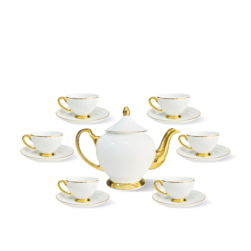 Bộ trà 0.65 L - Hoàng Cung - Chỉ Vàng