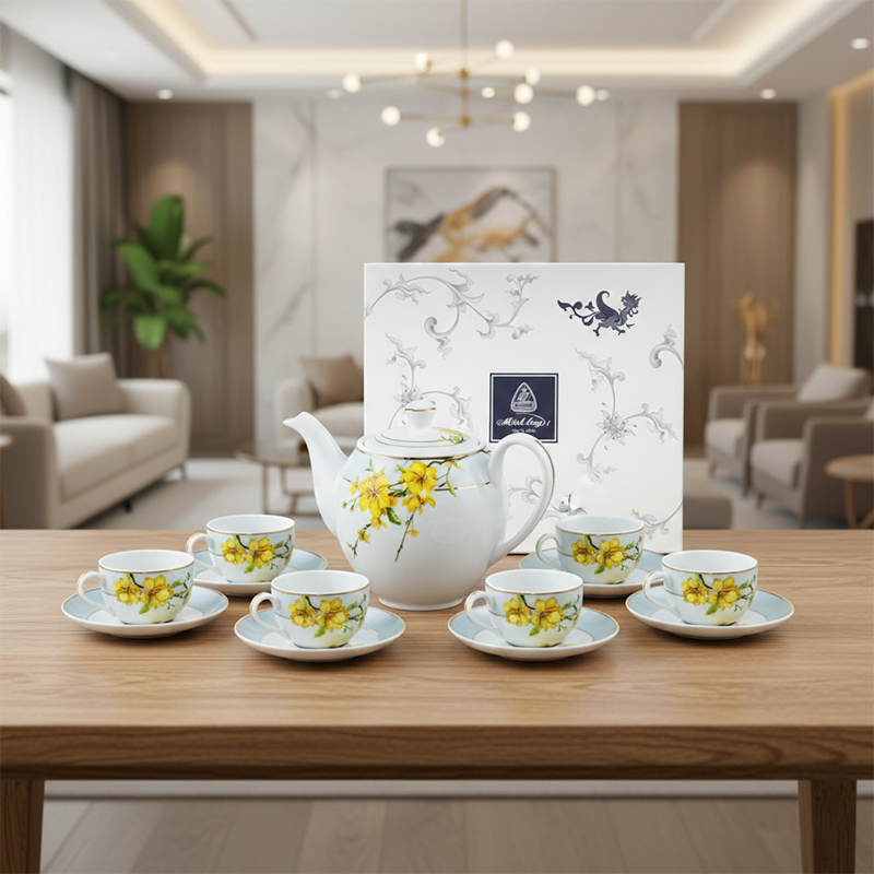 Bộ trà 0.8 L - Camellia - Hoa Mai