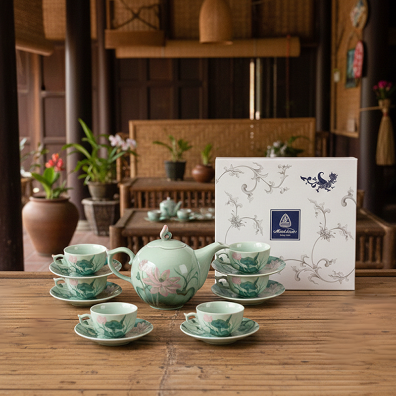 Bộ trà 0.7 L - Sen Màu