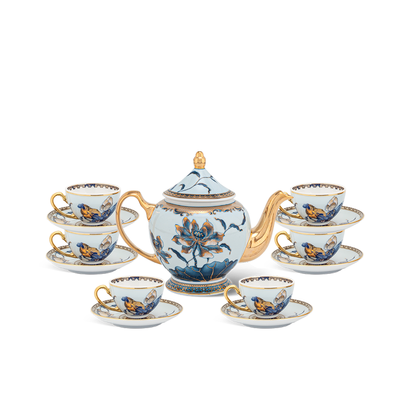 Bộ trà 0.65 L - Hoàng Cung - Sen Ngọc