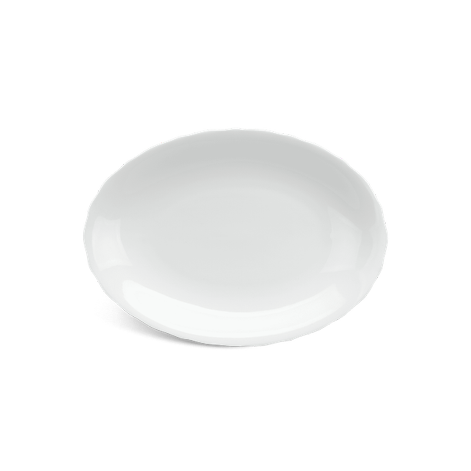 Dĩa Oval 28 cm - Mẫu Đơn IFP - Trắng Ngà