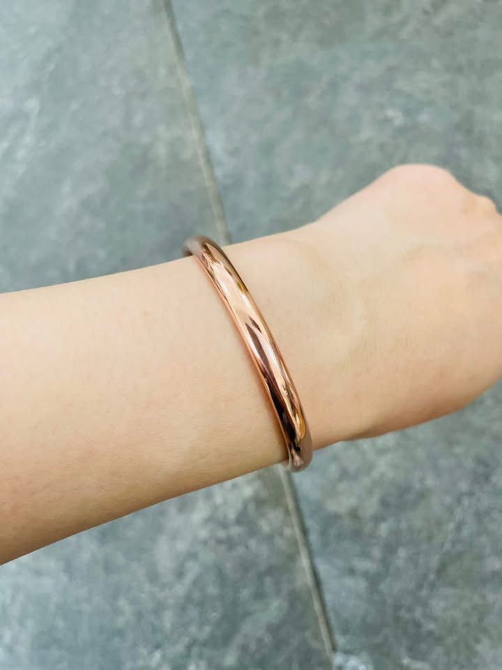 Vòng đồng đỏ dẹt trơn đủ sz