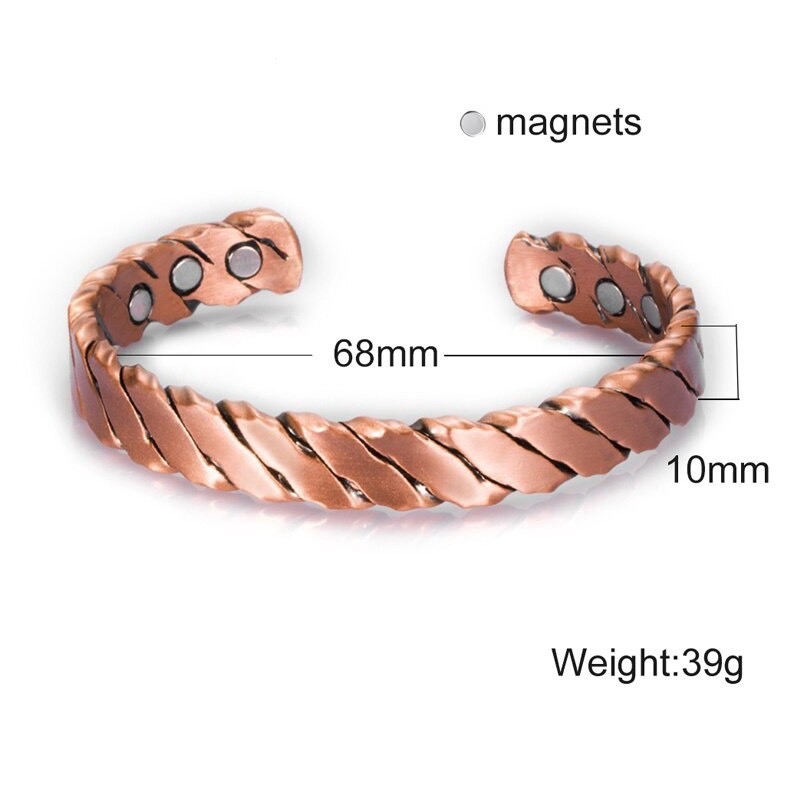 Vòng đồng đỏ nam châm từ tính chống viêm khớp bảo vệ sức khoẻ