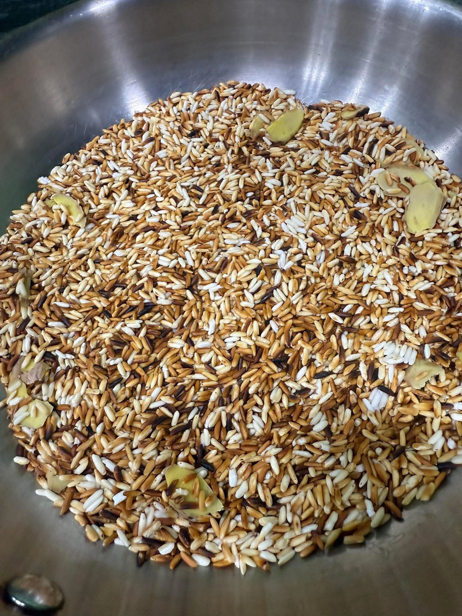 1kg gạo lứt rang gừng  dưỡng tỳ