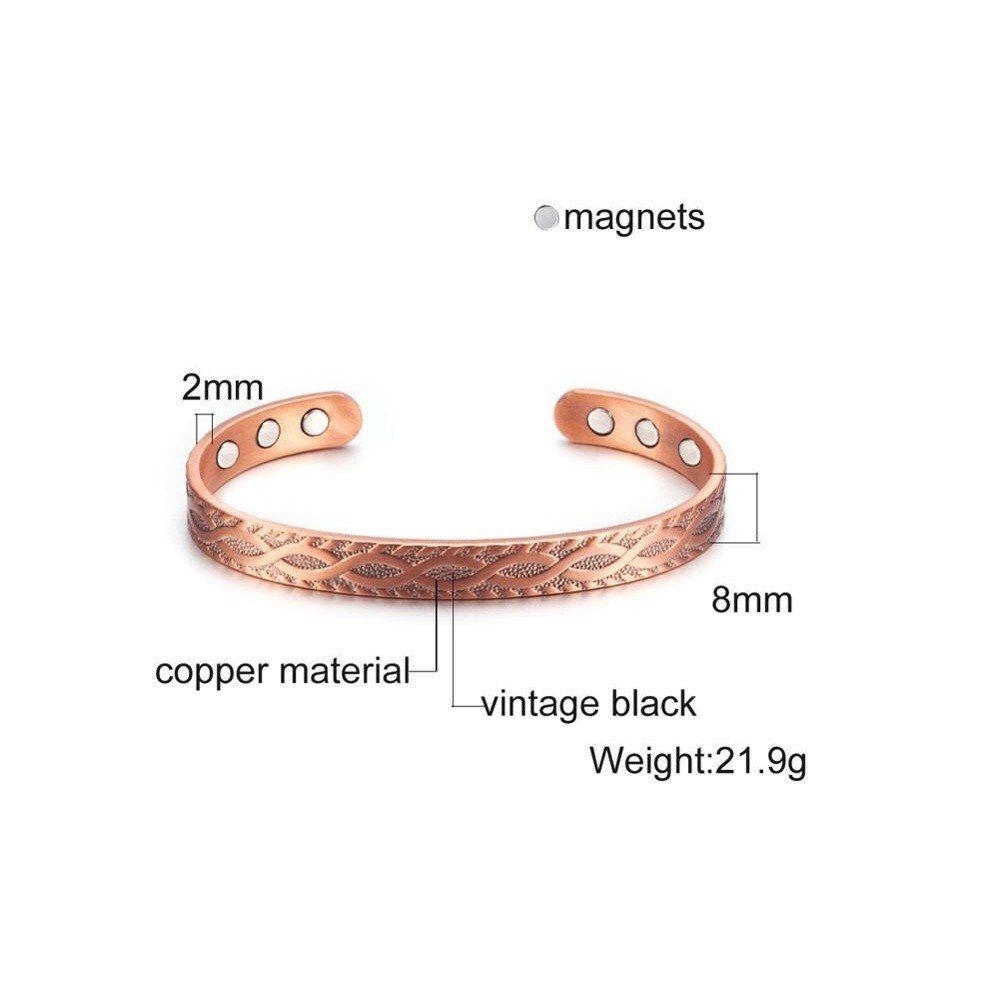 Vòng đồng đỏ nam châm từ tính chống viêm khớp bảo vệ sức khoẻ