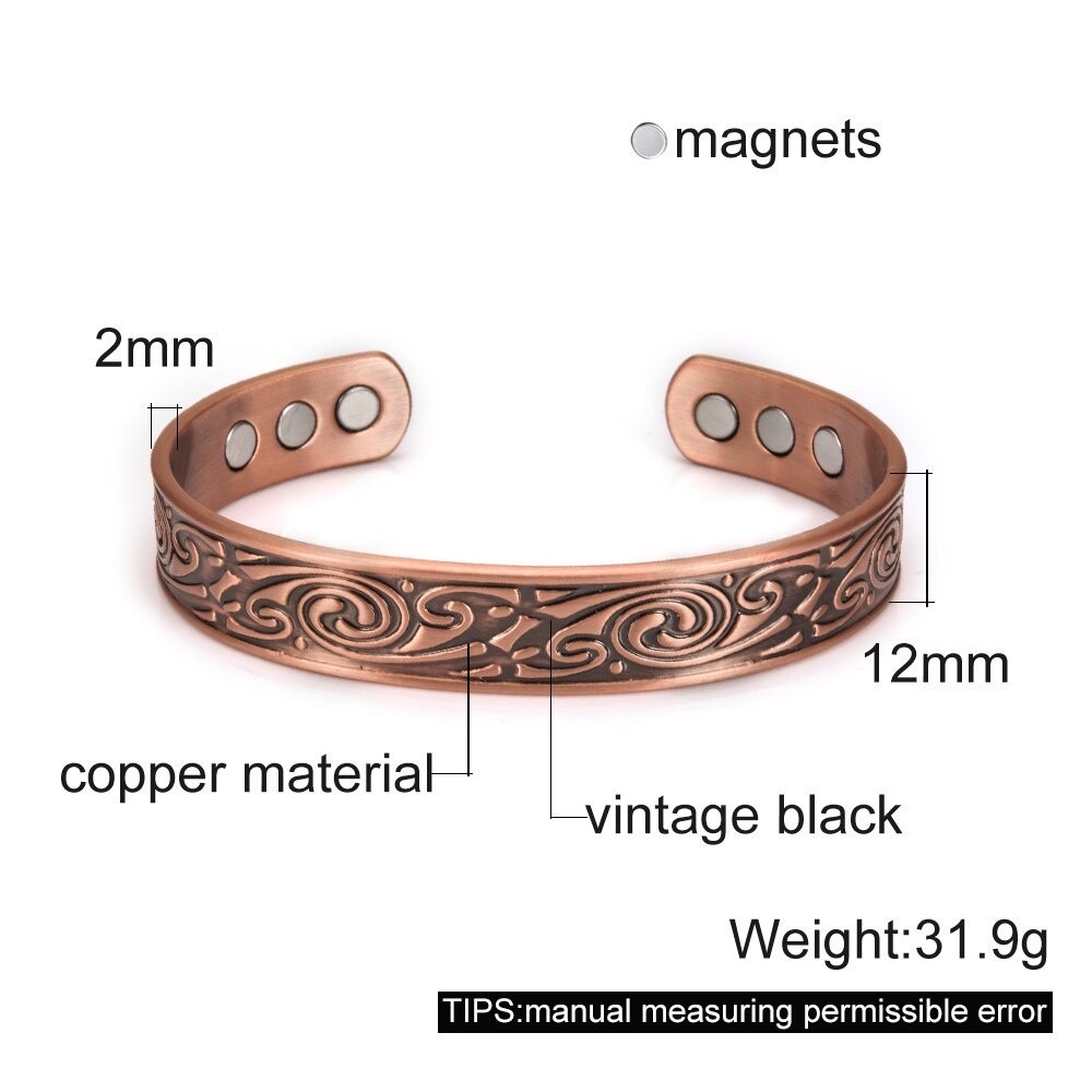 Vòng đồng đỏ nam châm từ tính chống viêm khớp bảo vệ sức khoẻ