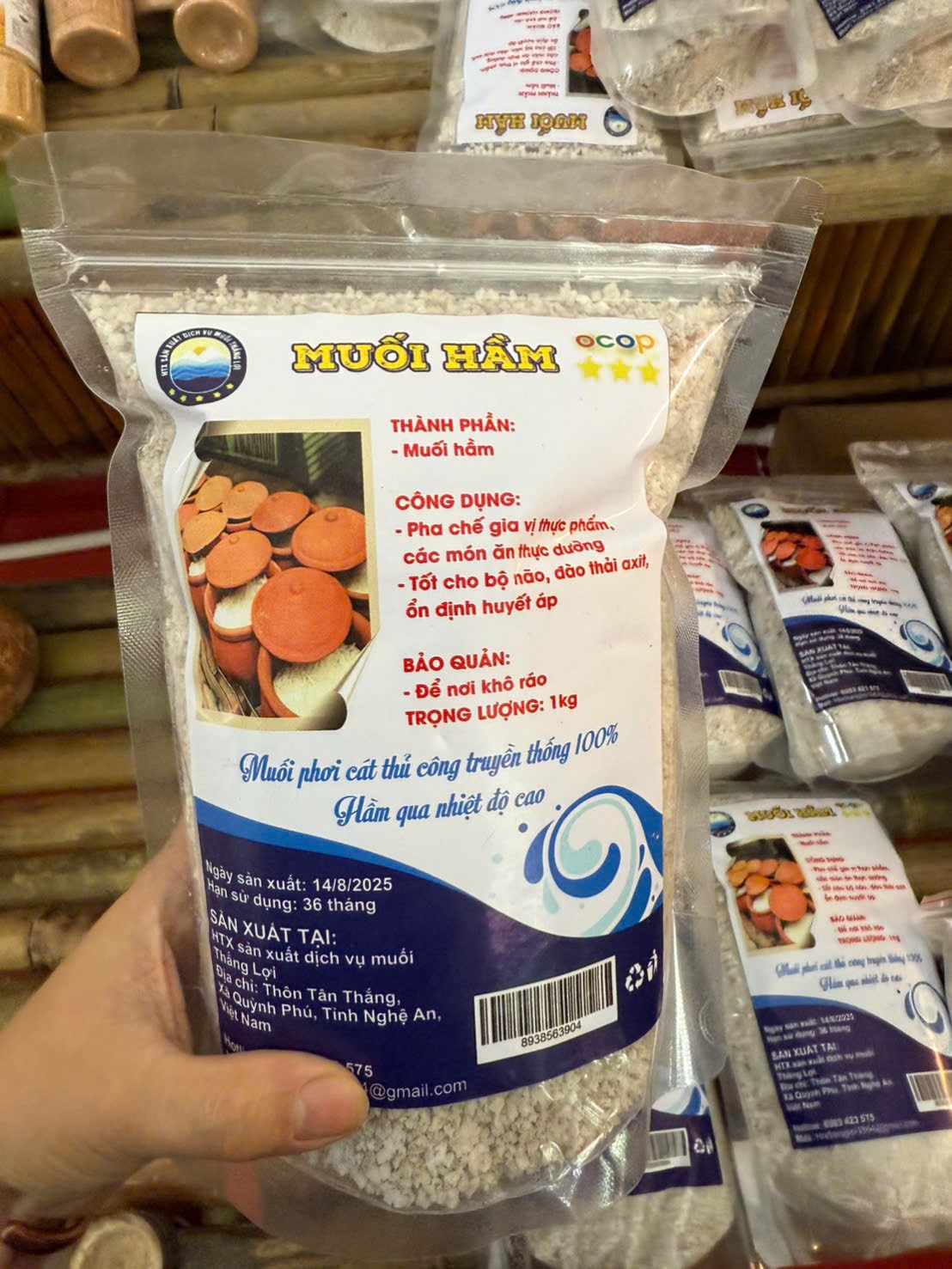 1kg muối hầm phơi cát thủ công xứ Nghệ