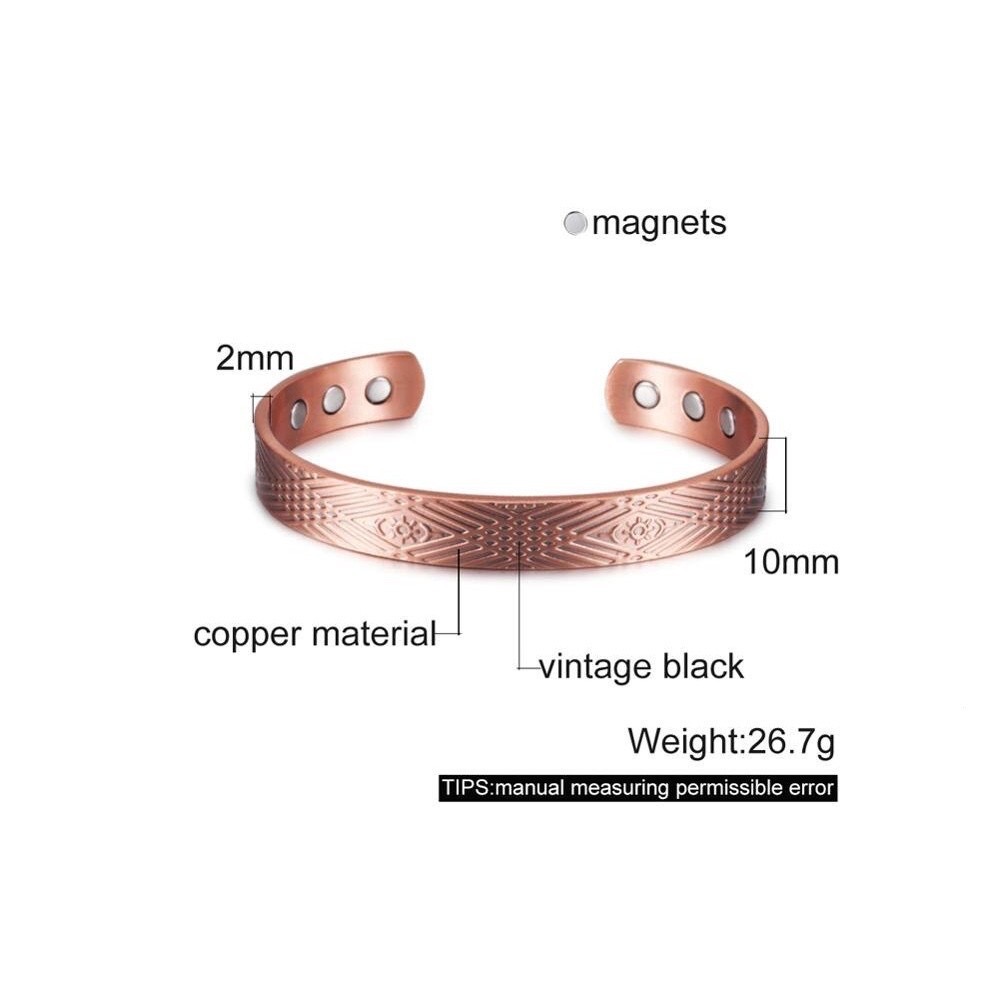 Vòng đồng đỏ nam châm từ tính chống viêm khớp bảo vệ sức khoẻ