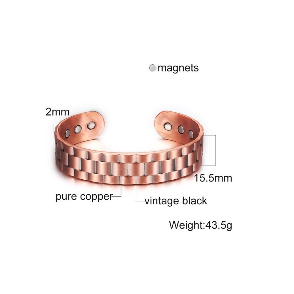 Vòng đồng đỏ nam châm từ tính chống viêm khớp bảo vệ sức khoẻ