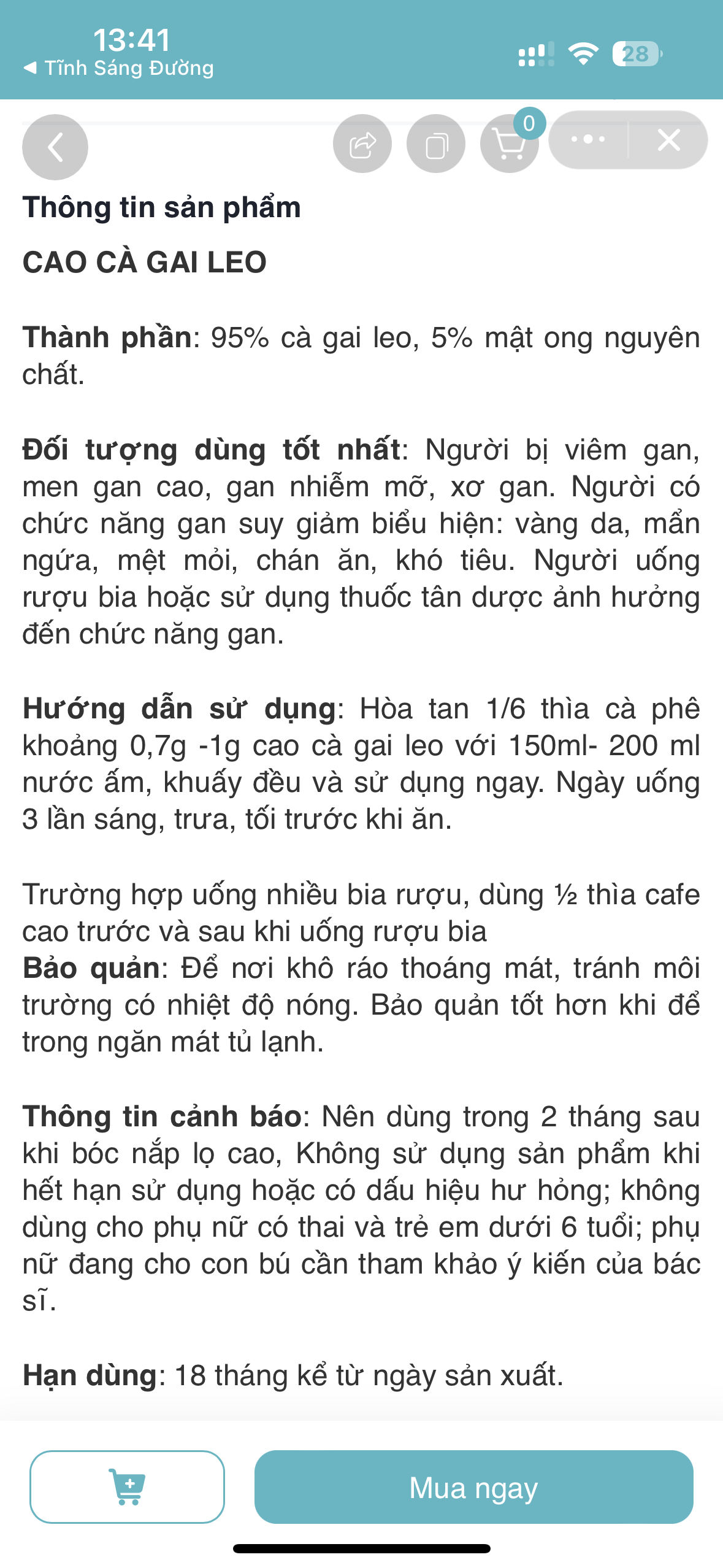 Cao Cà gai leo oganic