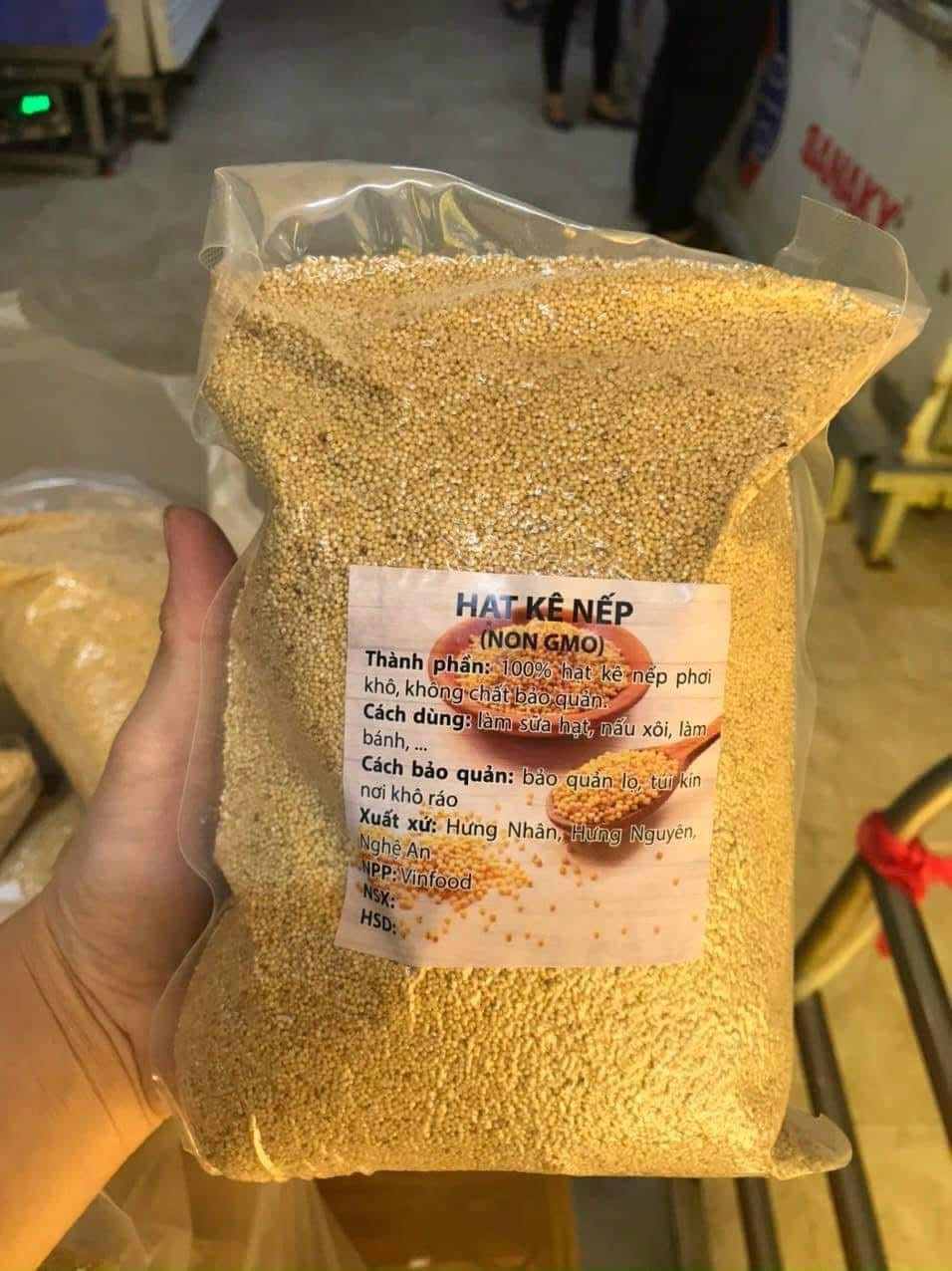 1kg Hạt kê nếp vàng hữu cơ (đã bóc vỏ)