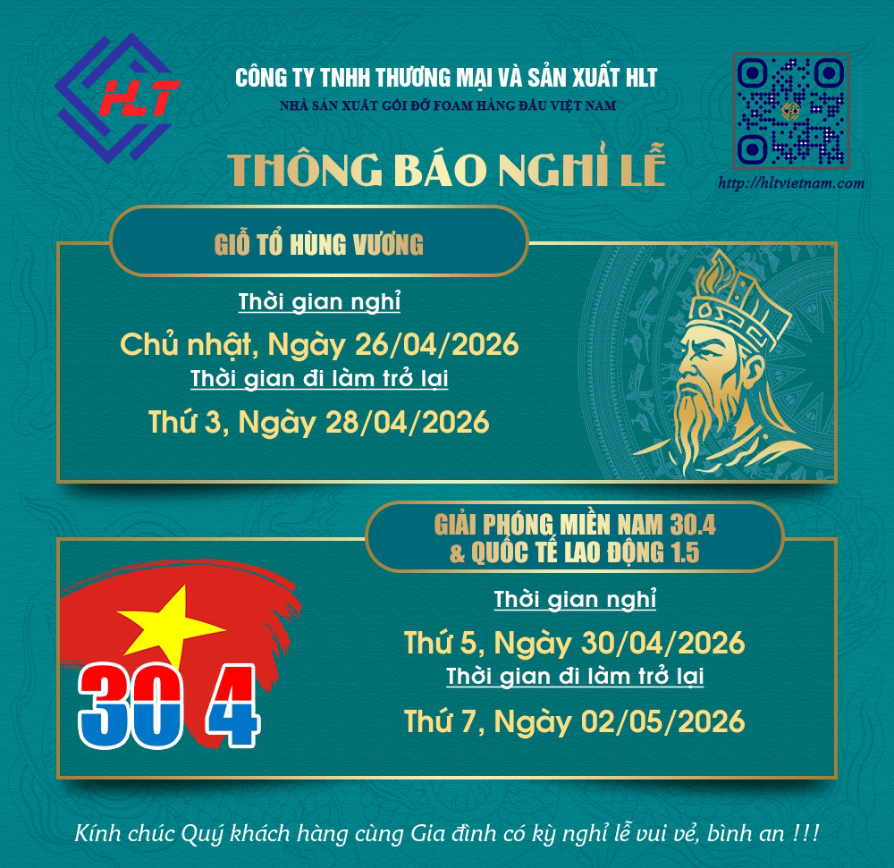 THÔNG BÁO NGHỈ LỄ GIỖ TỔ HÙNG VƯƠNG VÀ NGHỈ LỄ 30/04 - 01/05
