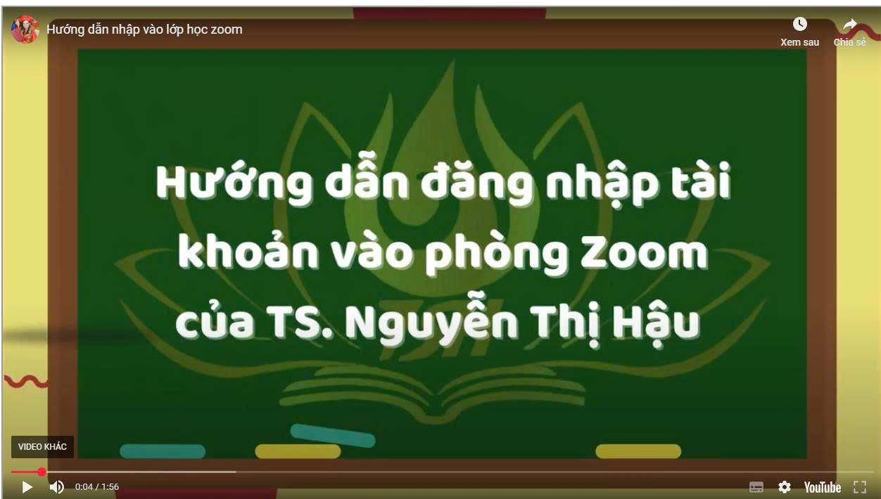 HƯỚNG DẪN NHẬP TÀI KHOẢN VÀO ZOOM CỦA KHOÁ HỌC DO TS HẬU DẠY