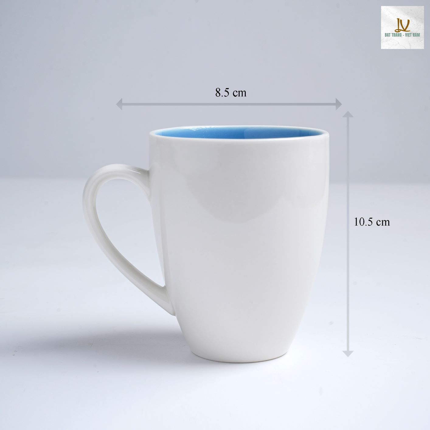 Cốc lotte quai điệu D8.5H10.5 cm