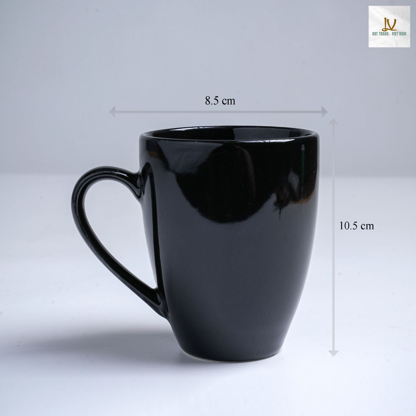 Cốc lotte quai điệu D8.5H10.5 cm