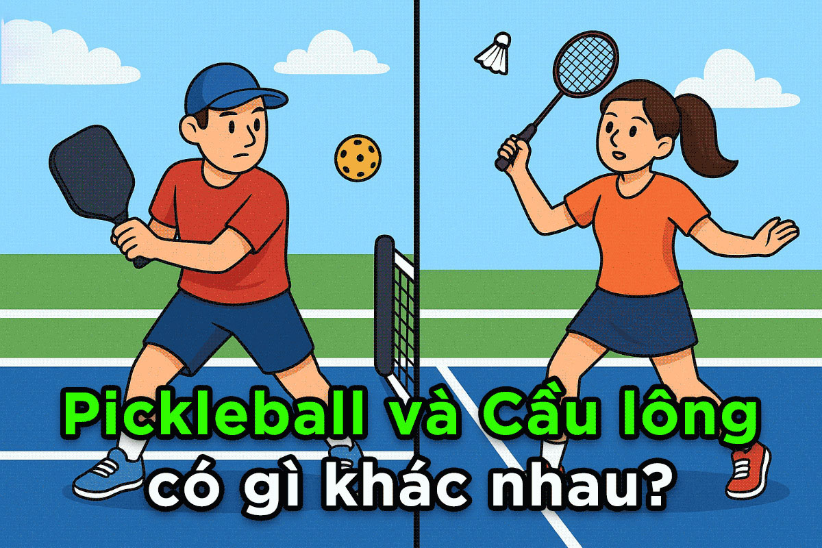 Pickleball khác gì Tennis & Cầu lông?