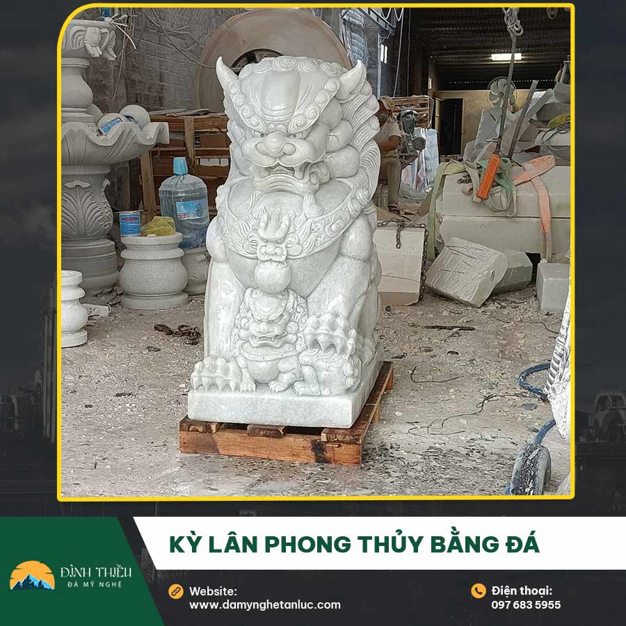 Kỳ Lân phong thủy bằng đá – Linh vật mang lại may mắn, tài lộc và bình an