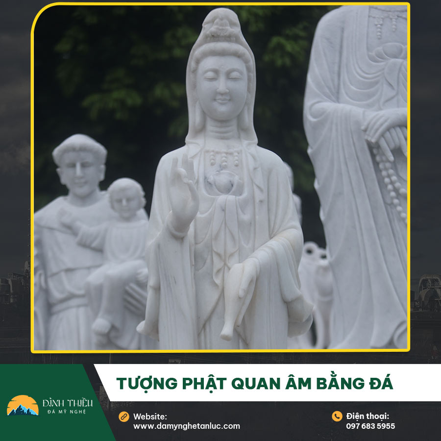 Tượng phật quan âm bằng đá – Biểu tượng tâm linh mang lại bình an cho mọi không gian