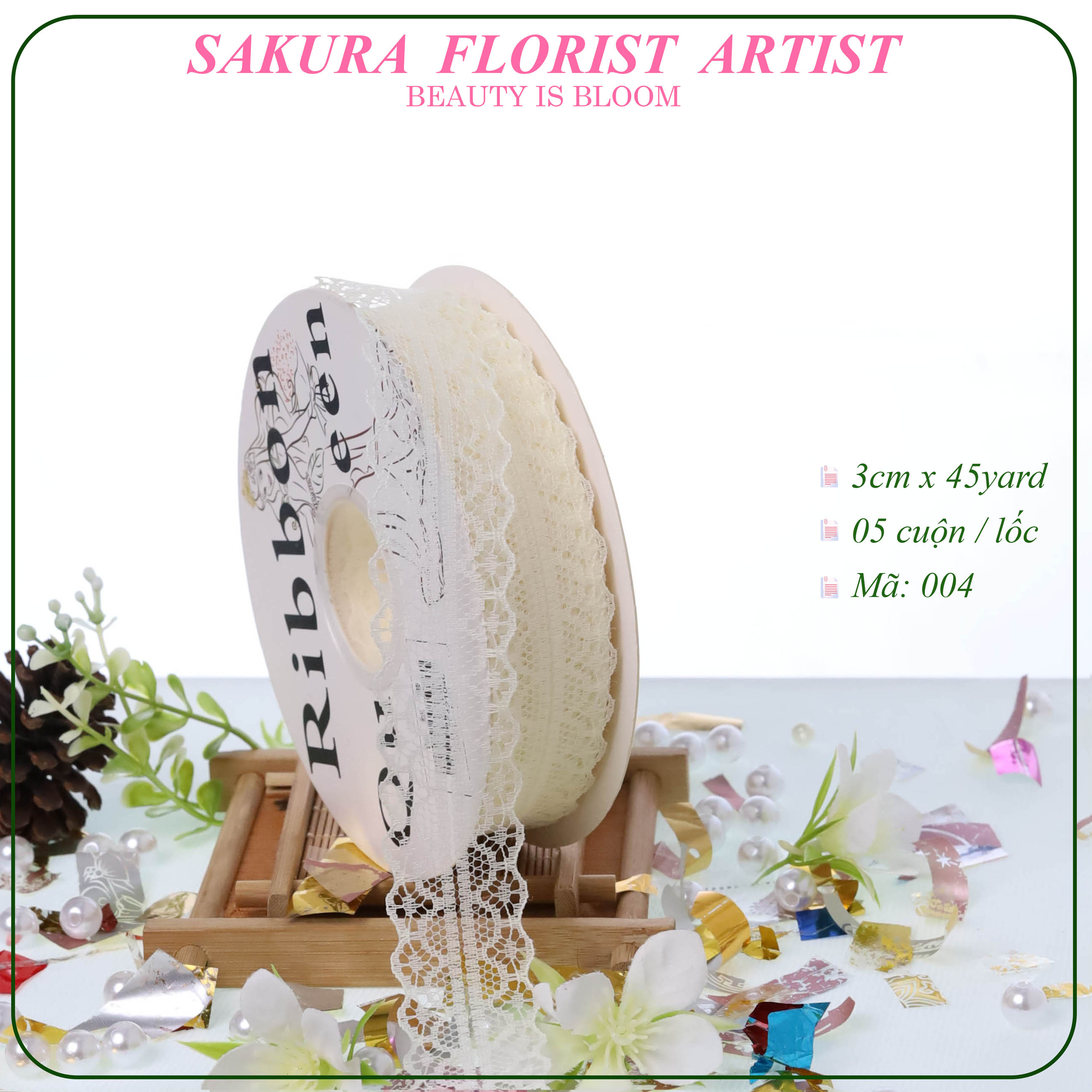 Ruy Băng Lụa Satin (4cm)