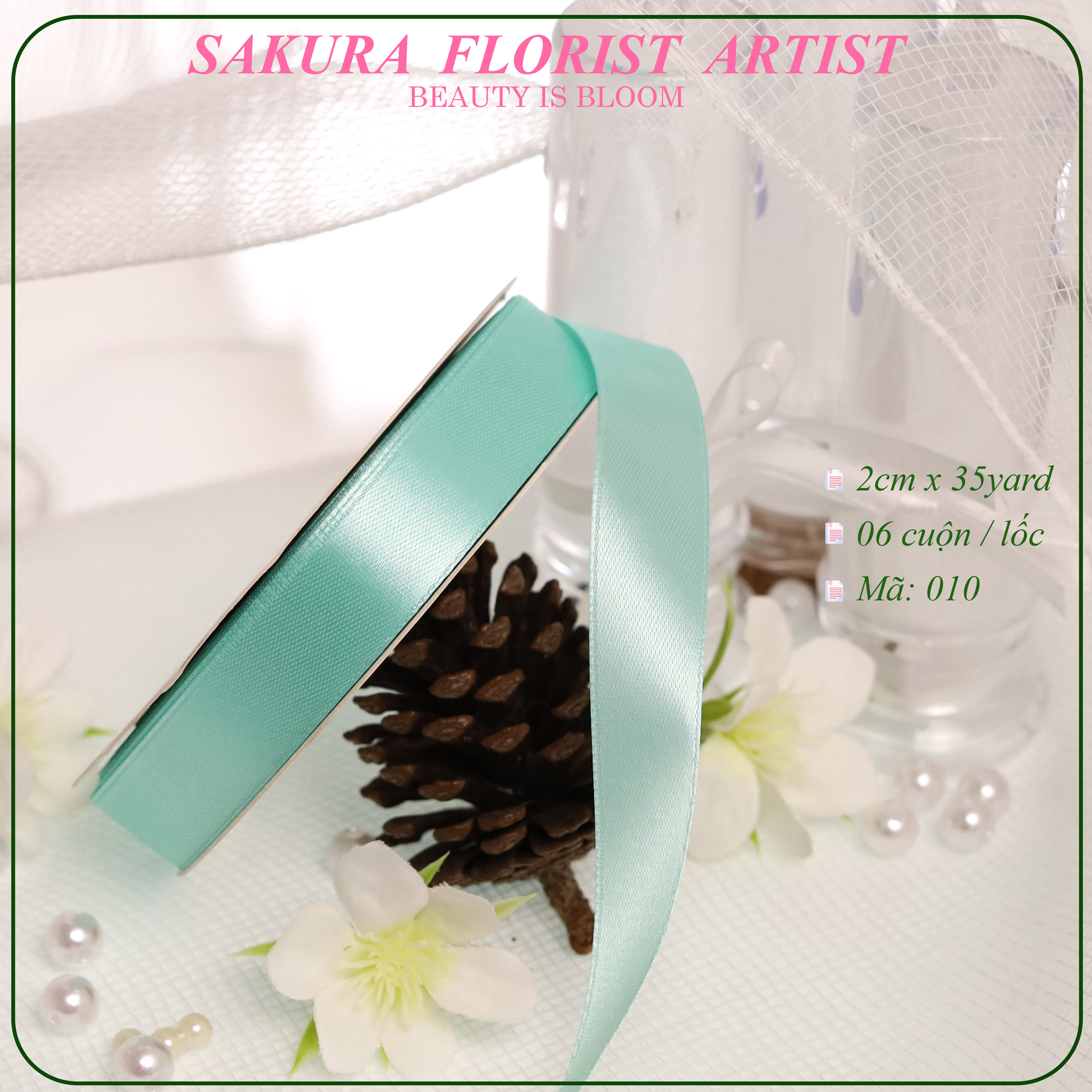 2cm-Ruy Băng Vải Trơn