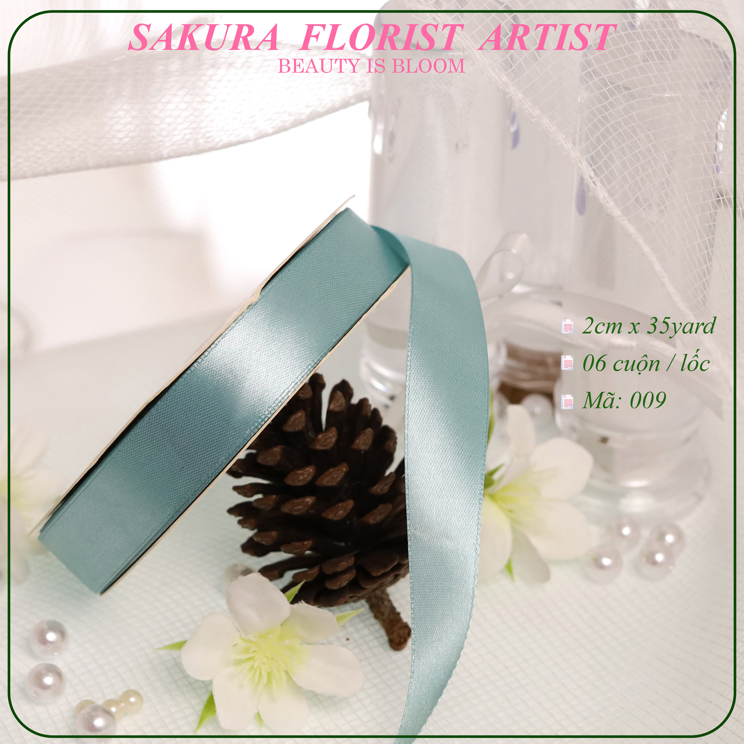 2cm-Ruy Băng Vải Trơn