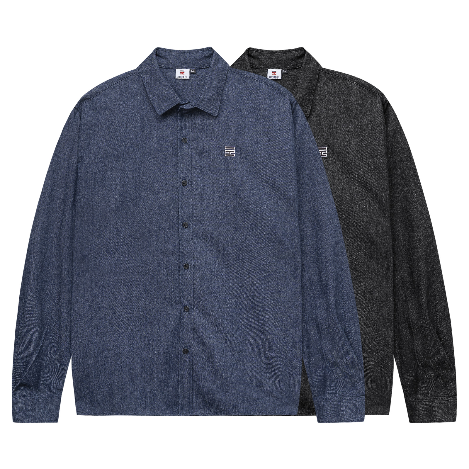 Áo sơ mi nam jean basic cao cấp chính hãng HIDDLE H10-S8