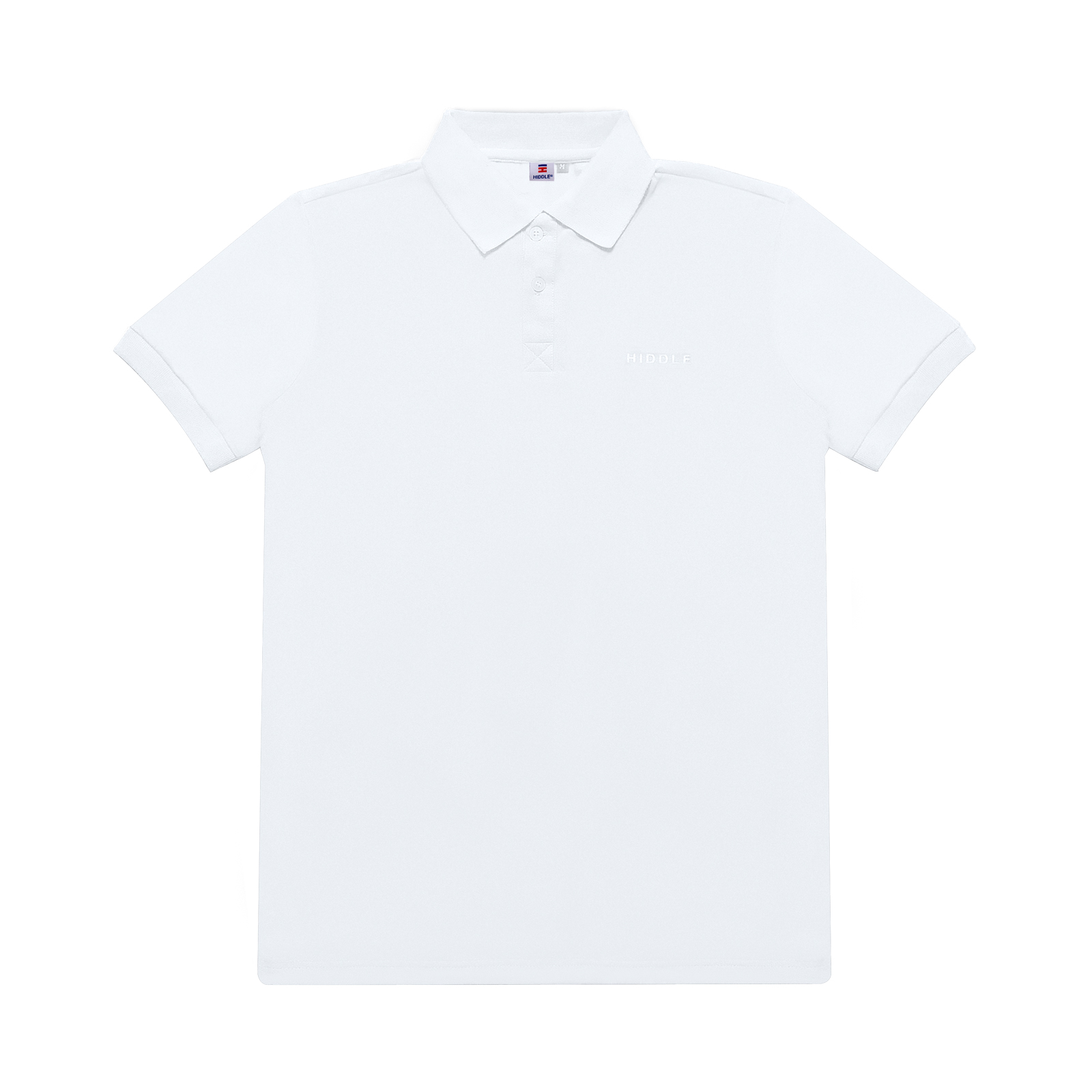 H04-T3 Áo polo nam in nổi HIDDLE nhiều màu-Trắng