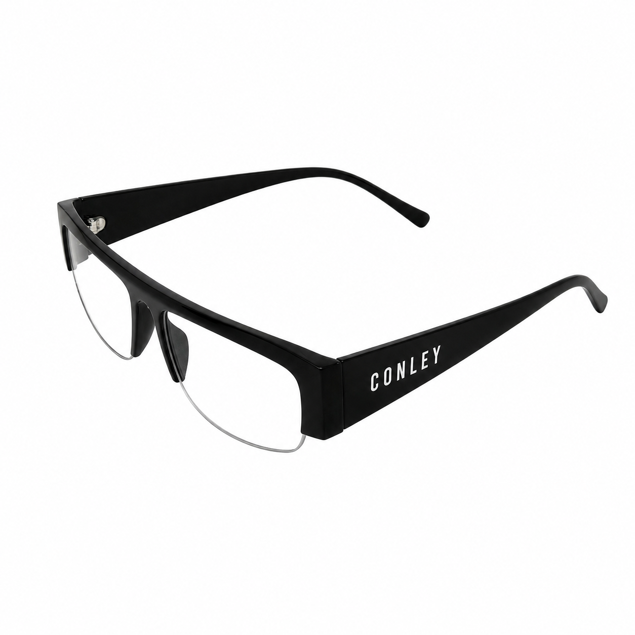 Kính CONLEY Nửa Gọng Chữ Nhật Bản To - Kính Unisex Y2K Matrix Office Siren CO-0213