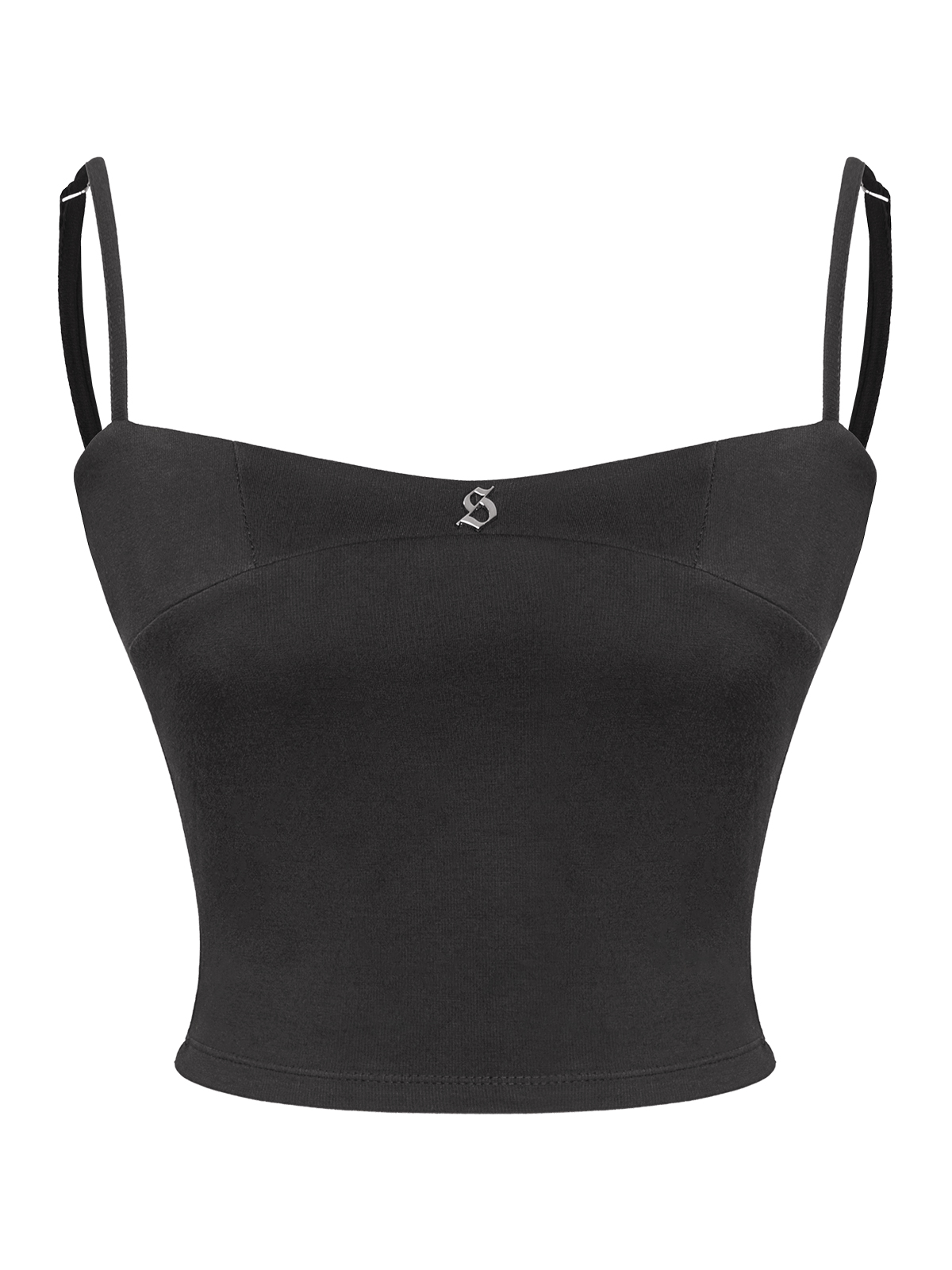 SISTERS Áo croptop hai dây Petal - Đen