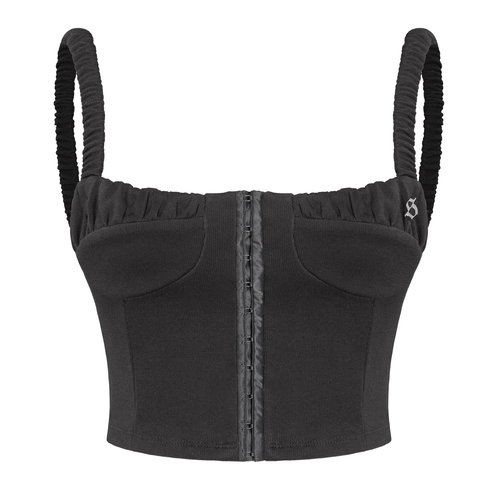 SISTERS Áo croptop cúp ngực Angelica - Đen