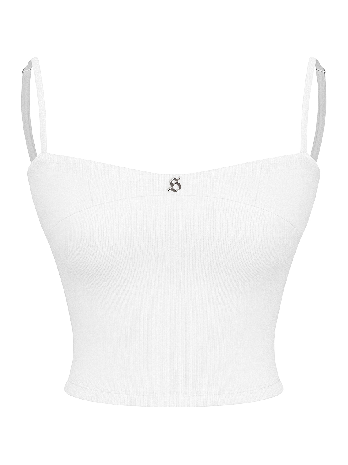 SISTERS Áo croptop hai dây Petal - Trắng