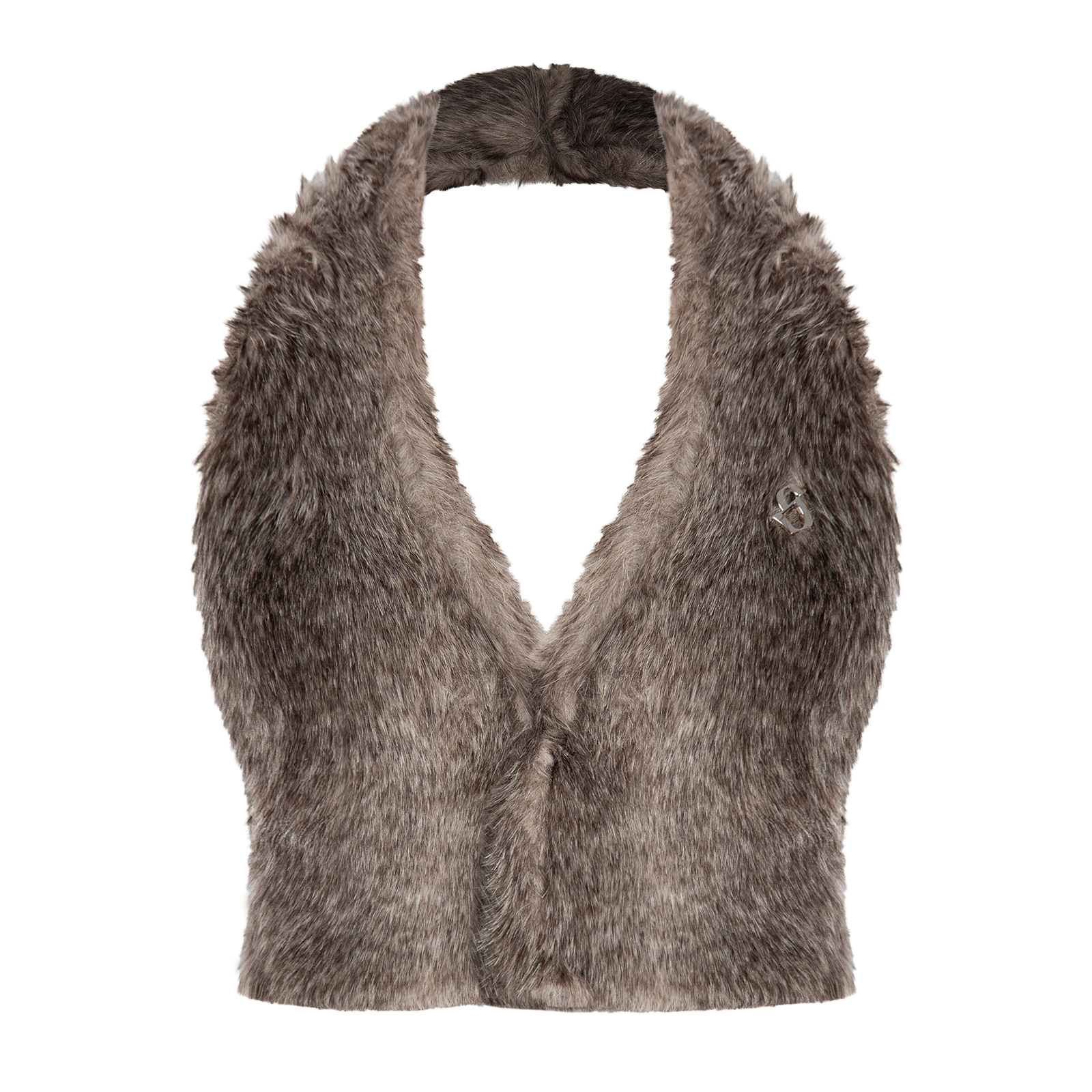 SISTERS Áo gile lông hở lưng Lucienne