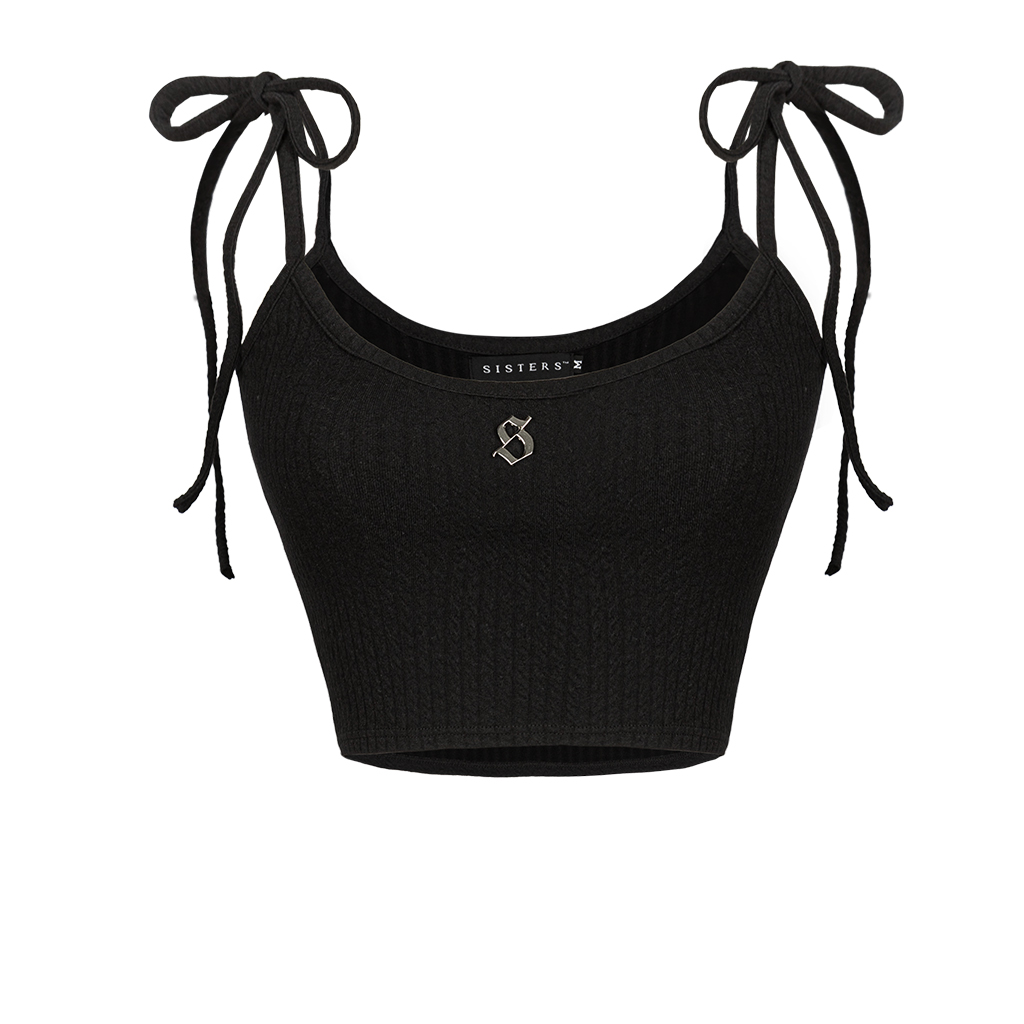 Sisters Áo croptop 2 dây cột nơ Lena