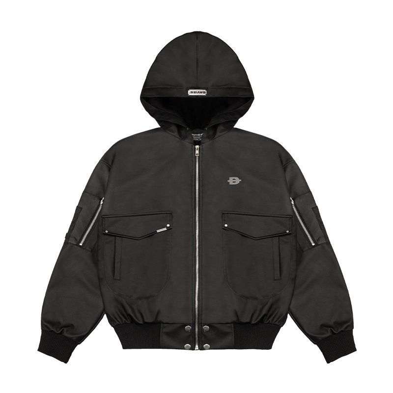 DSW Double Box Hooded Bomber Jacket