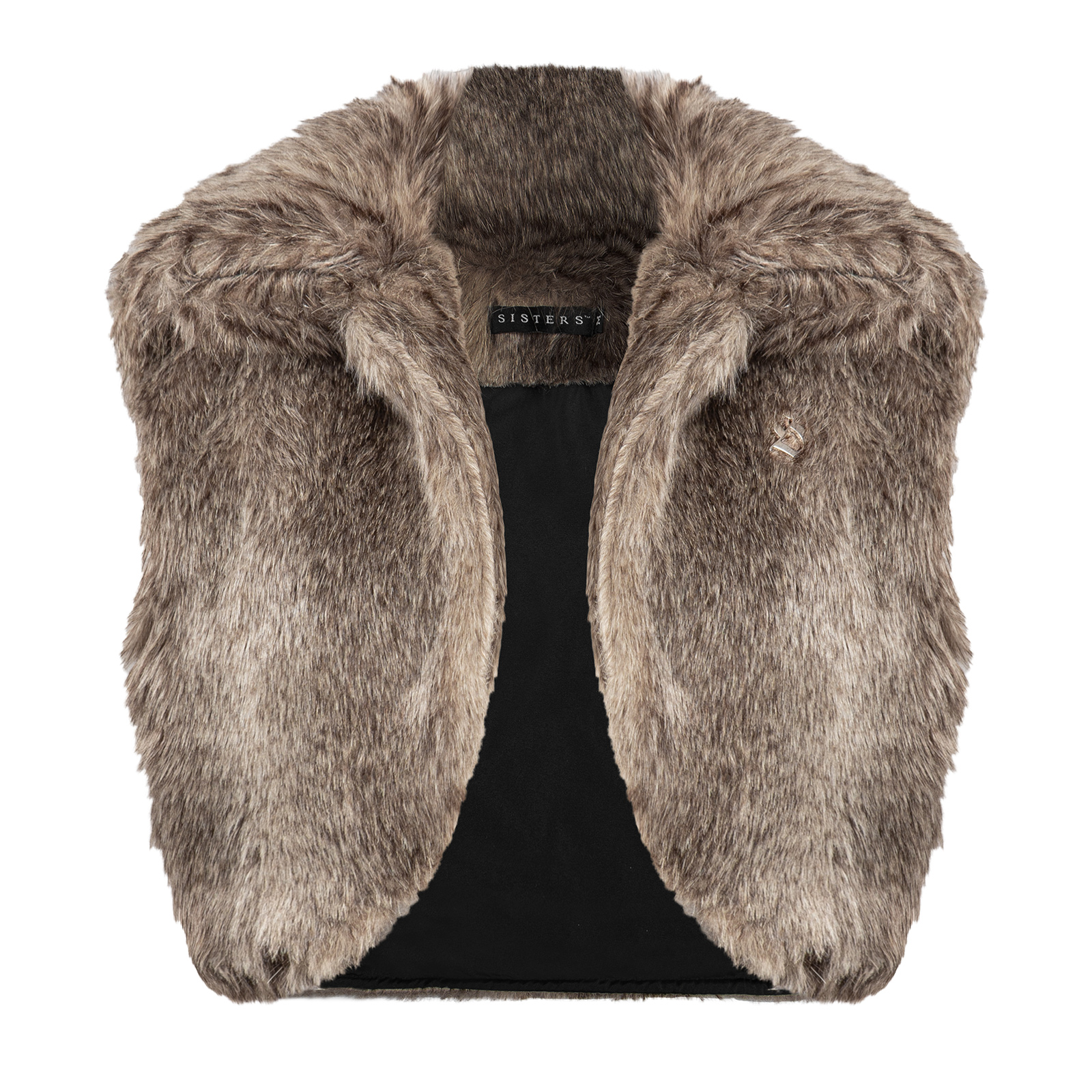 SISTERS Áo khoác lông cộc tay Elsie