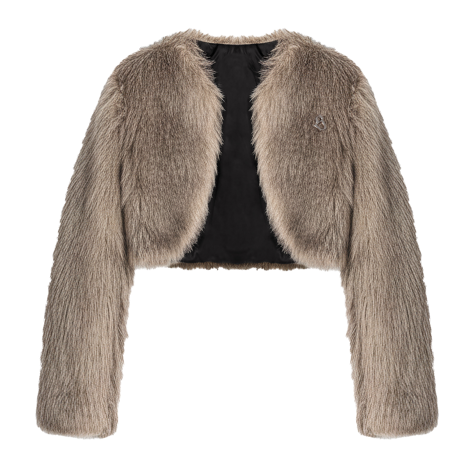 SISTERS Áo khoác lông dài tay Peggy - Nâu