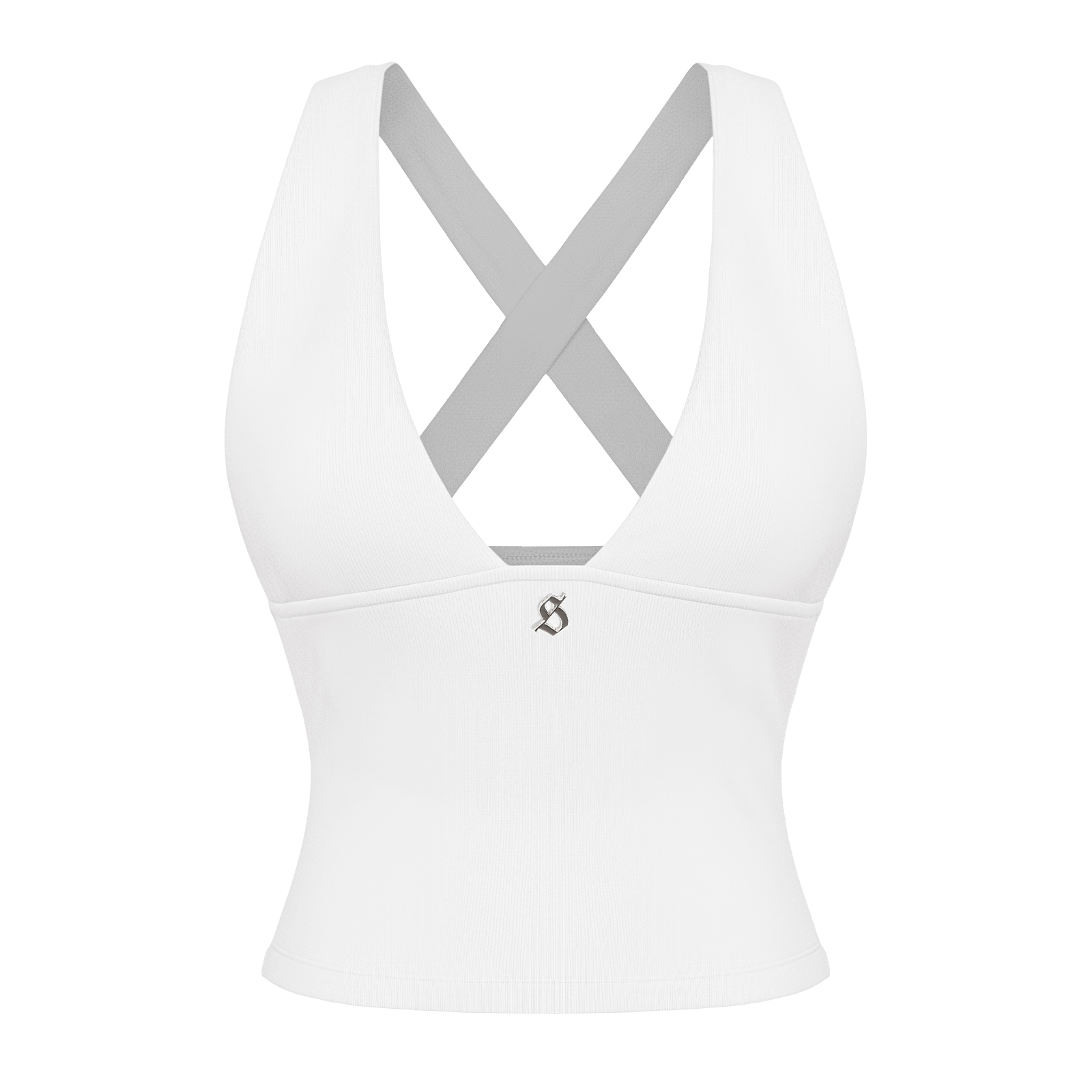 SISTERS Áo croptop đan chéo lưng Franny - Trắng