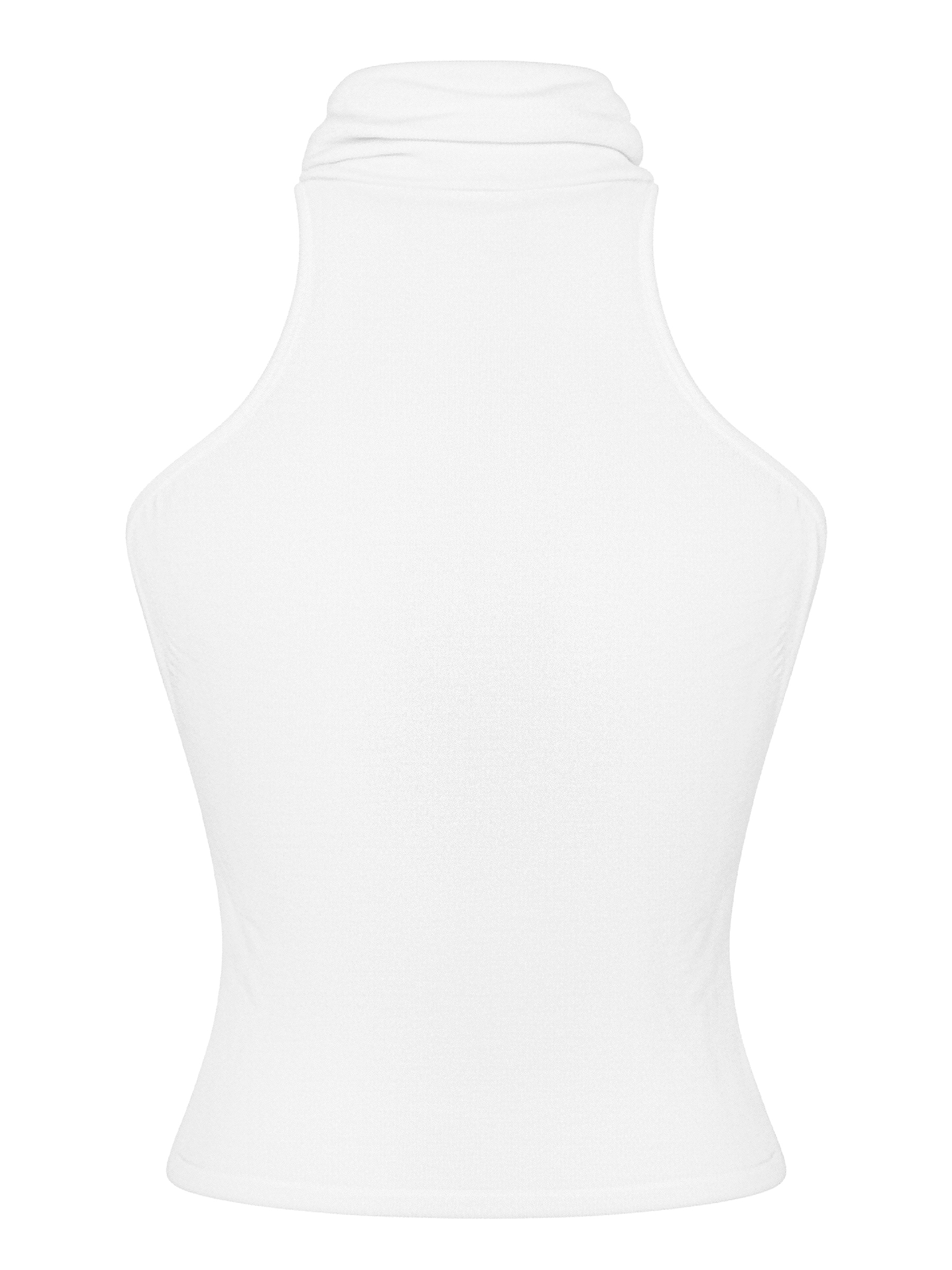 SISTERS Áo croptop cổ lọ Pruce - Trắng