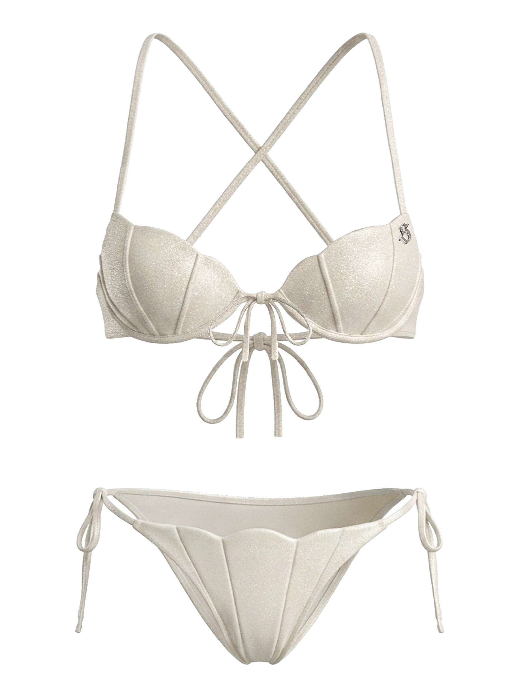 SISTERS Bikini 2 mảnh vỏ sò Pia - Kem