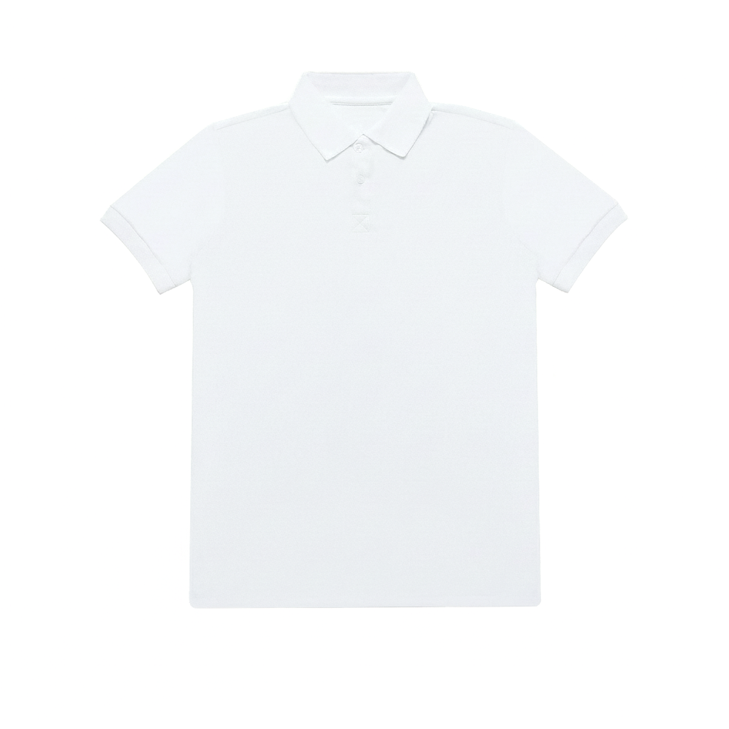 ÁO POLO HAMCHOI Nam Nữ Cotton Mát Mịn Form Suông Cổ Bẻ Truyền Thống Dễ Mặc Hàng Ngày Màu Trắng