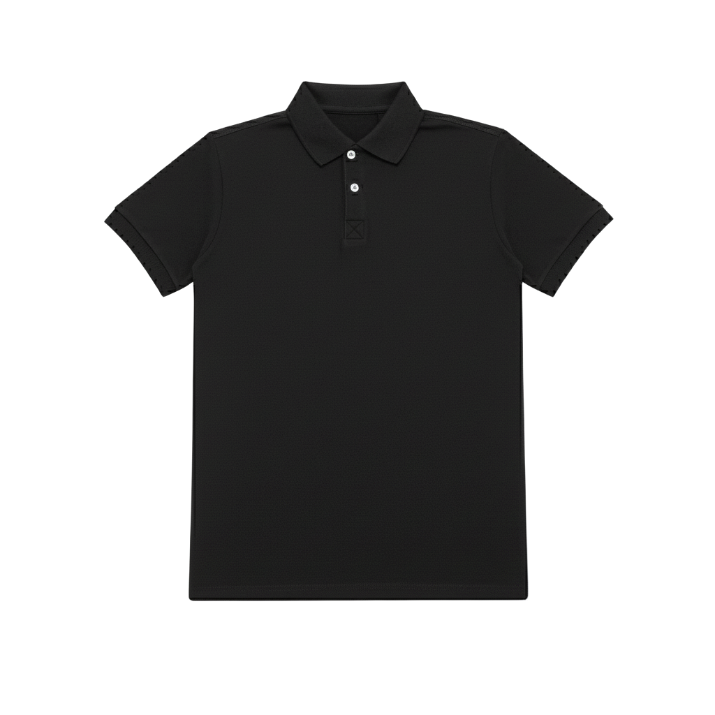 ÁO POLO HAMCHOI Nam Nữ Cotton Mát Mịn Form Suông Cổ Bẻ Truyền Thống Dễ Mặc Hàng Ngày Màu Đen