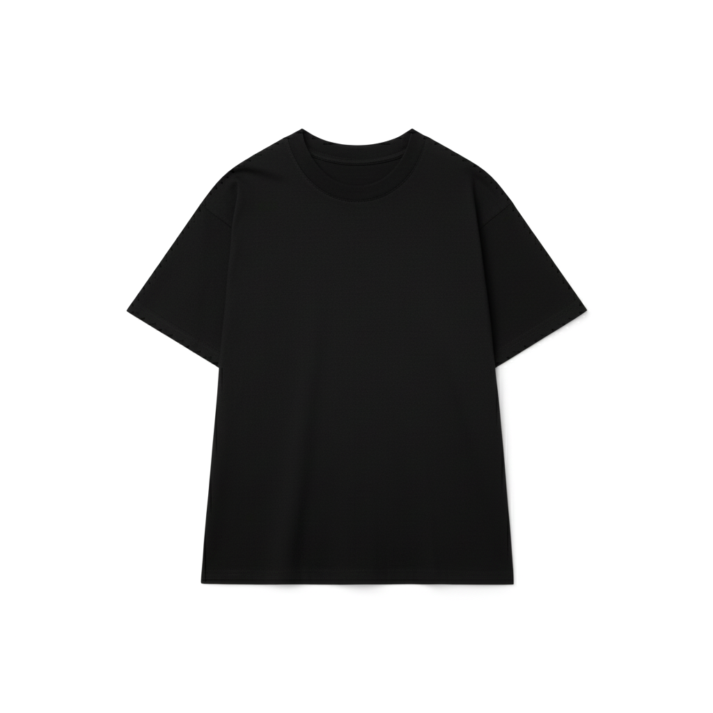 Áo thun trơn HAMCHOI form rộng cotton cao cấp thoáng mát cổ tròn basic dễ phối đồ màu Đen