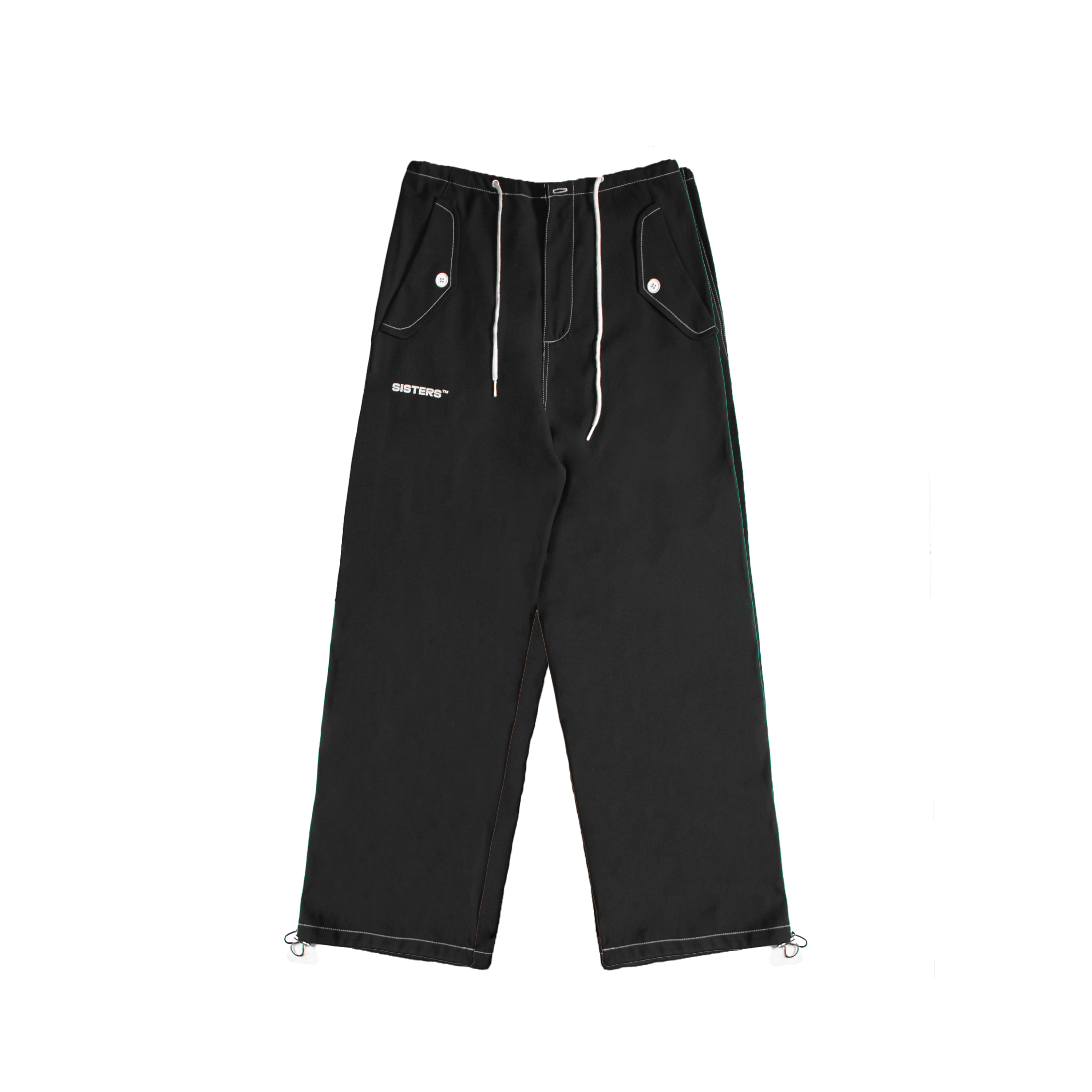 Sisters Quần ống rộng lưng thấp chỉ nổi