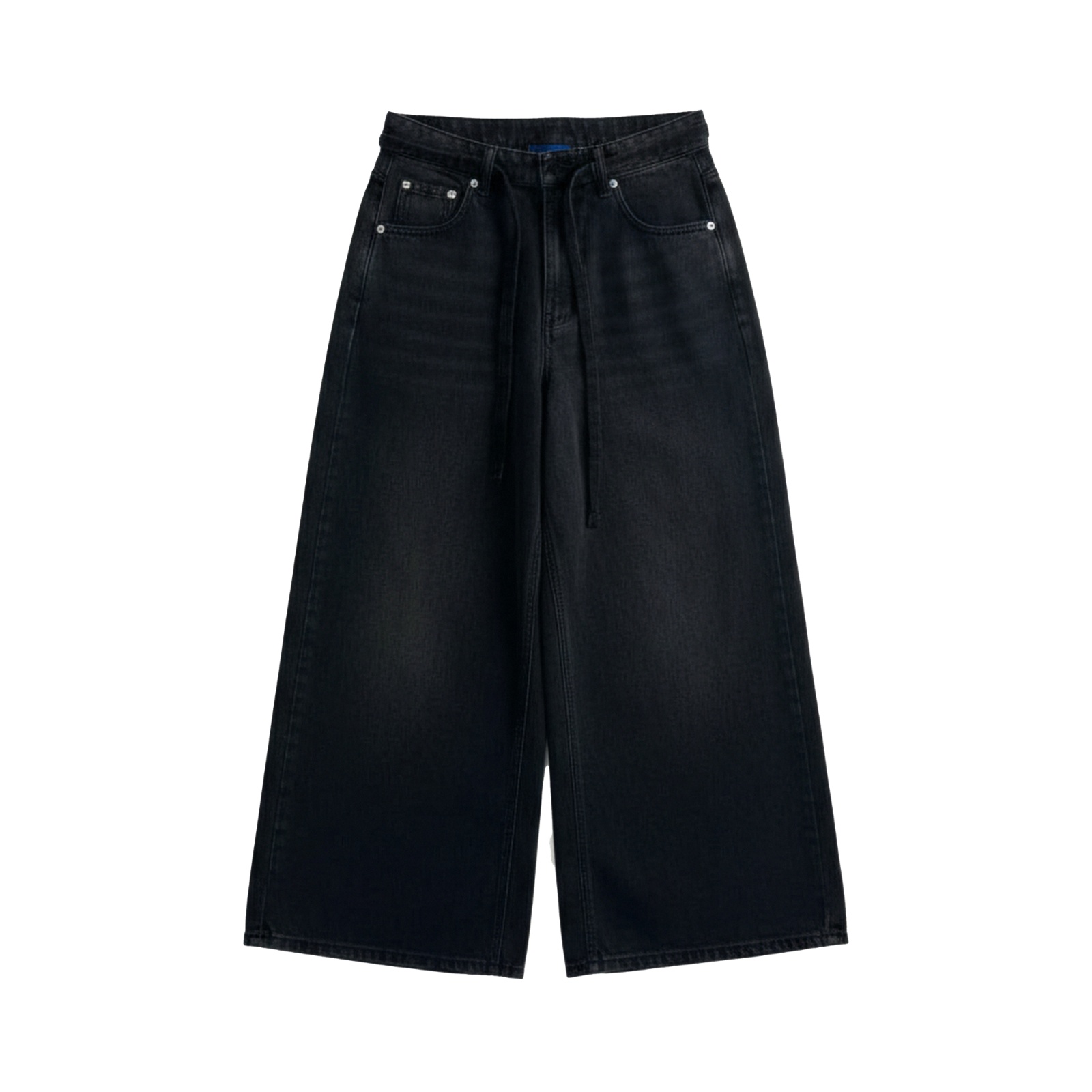 Quần suông jeans unisex màu đen NULLED N-Q17