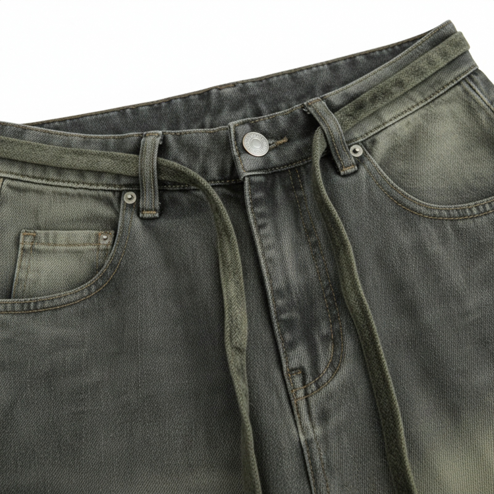 Quần suông jeans unisex màu xanh NULLED N-Q20