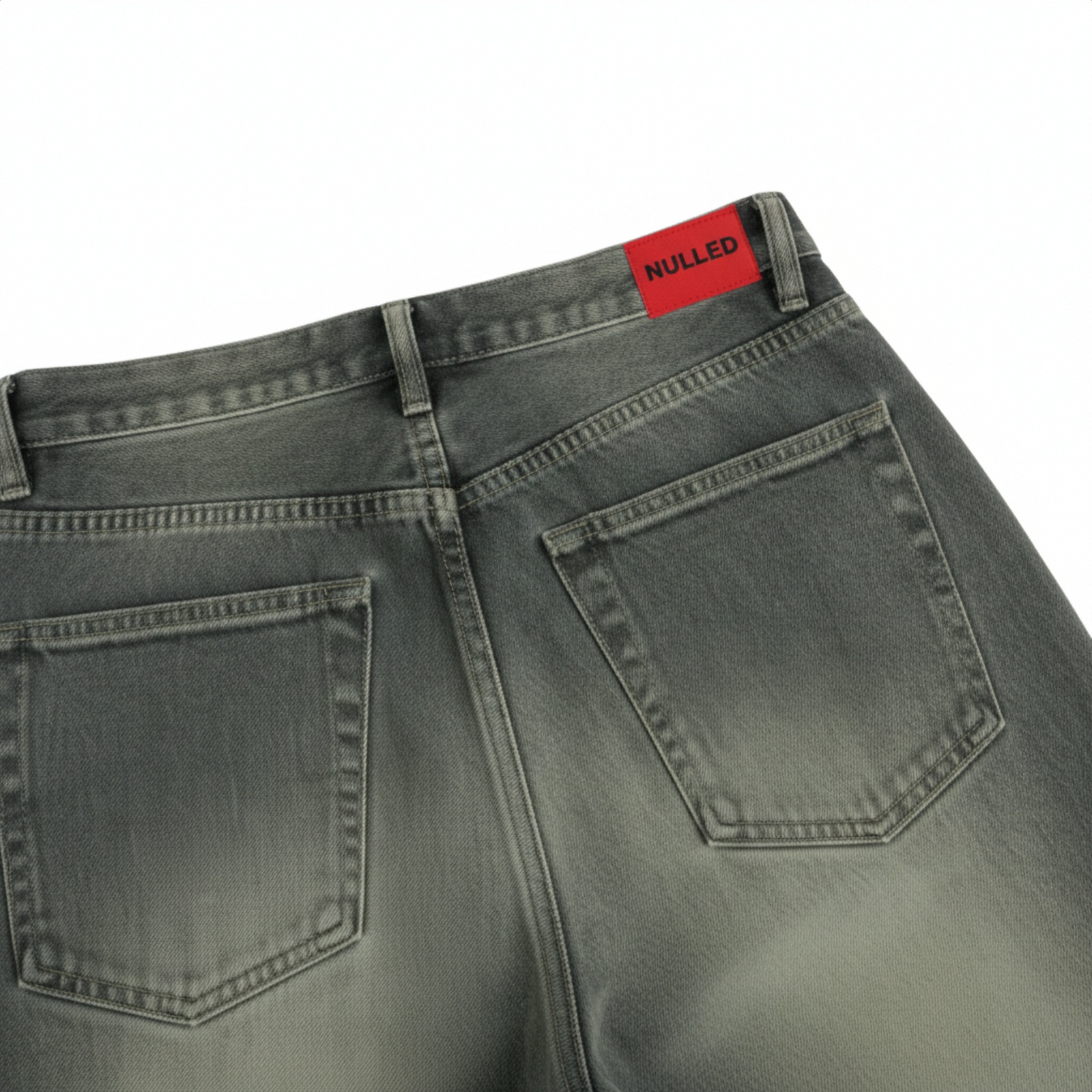 Quần suông jeans unisex màu xanh NULLED N-Q20