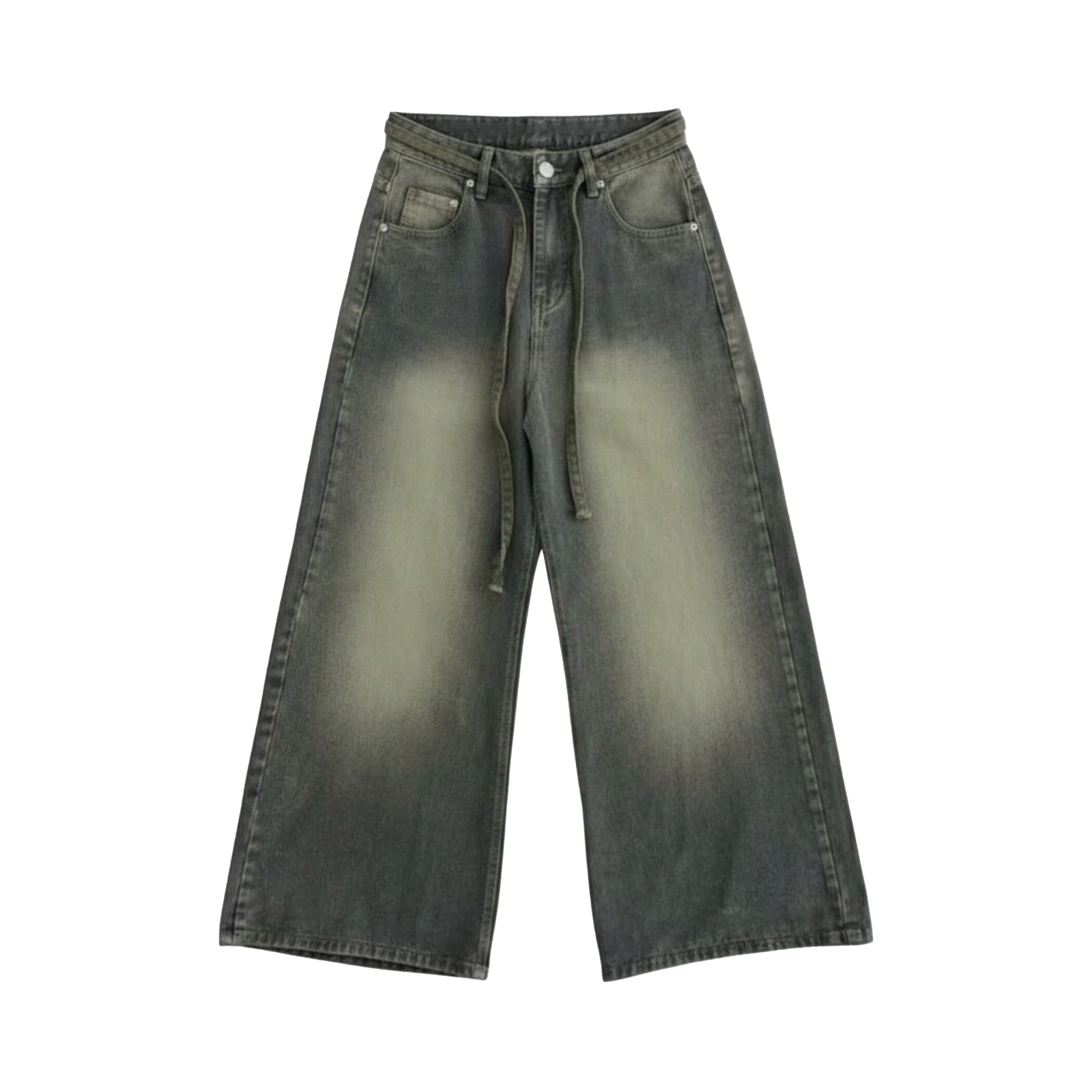 Quần suông jeans unisex màu xanh NULLED N-Q20