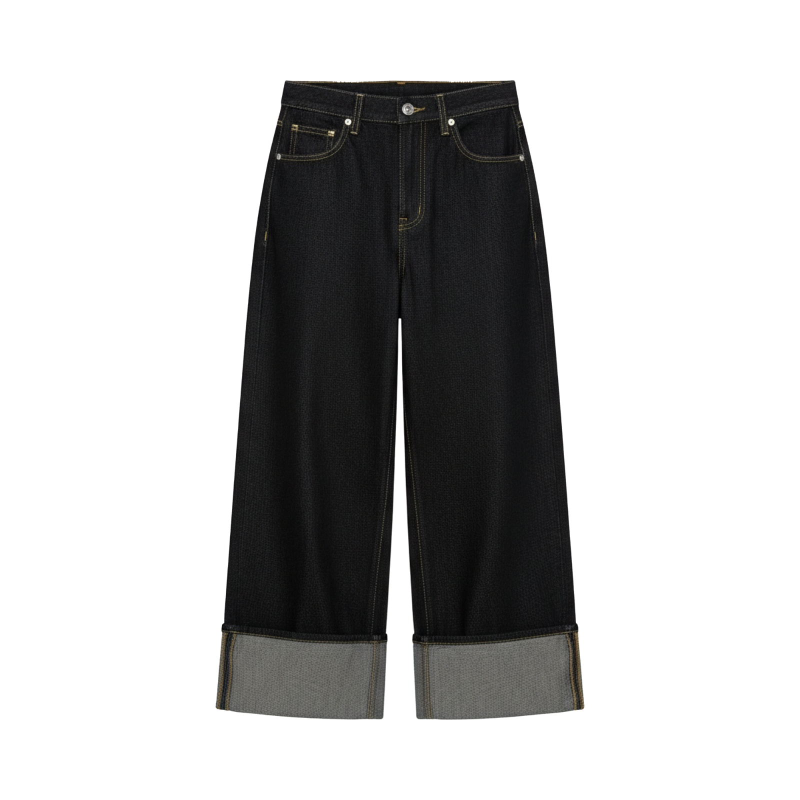 Quần jean ống suông lật lai NULLED N-Q26